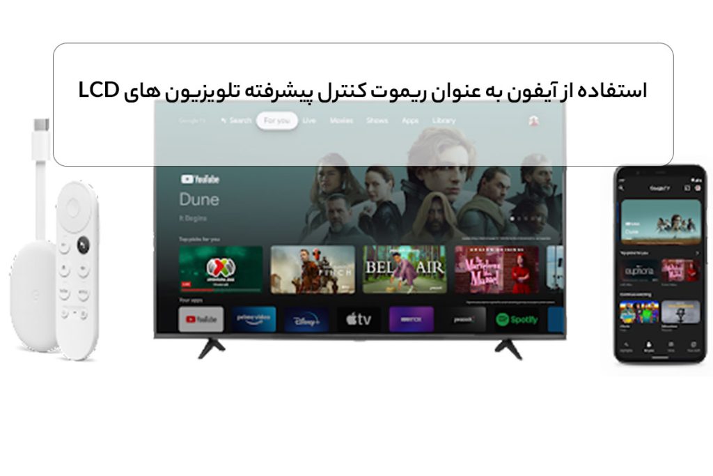 استفاده از آیفون به عنوان ریموت کنترل پیشرفته تلویزیون های LCD